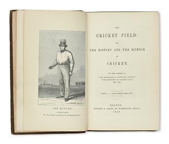 (SPORTS--CRICKET.) [Pycroft, James.] The Cricket Field: or, The History and the Science of Cricket.